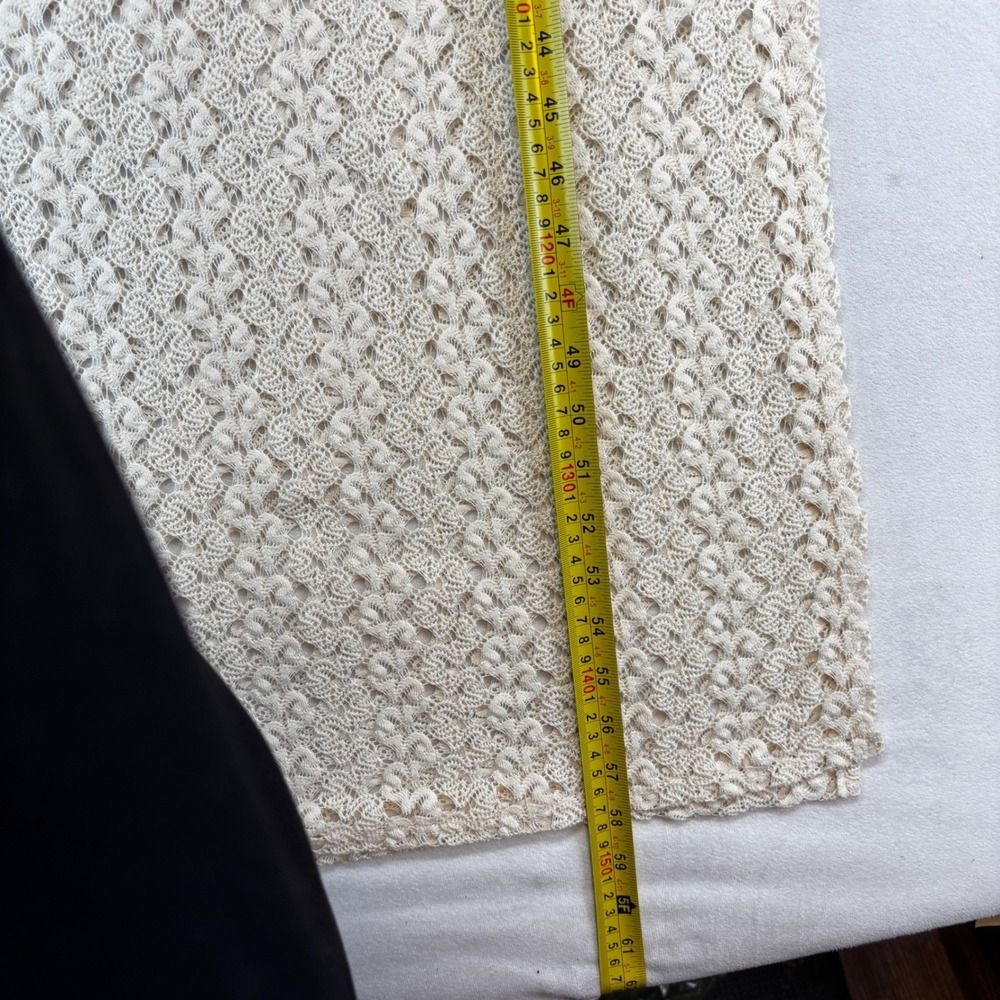 American Rag Crochet Maxi Dress Women XL Egret White Sleeveless Boho NWT - Picture 7 of 10